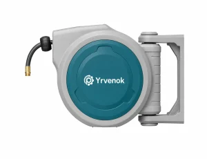 Yrvenok FDAB15-3/8 50 FT Retractable Air Hose Reel — Yrvenok gray and teal color illustration