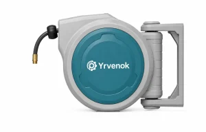 Yrvenok FDAB20-3/8 65 FT Retractable Air Hose Reel — Yrvenok gray and teal color illustration