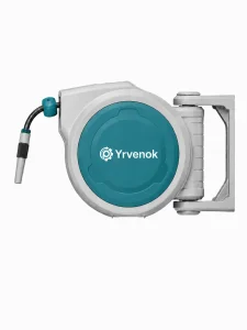 Yrvenok FDWB15-1/2 50 FT Retractable Garden Hose Reel — Yrvenok gray and teal color illustration