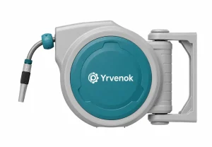 Yrvenok FDWB20-1/2 82 FT Retractable Garden Hose Reel — Yrvenok gray and teal color illustration